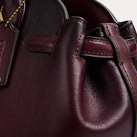 Coach Empire Careyall bag 34 Burgundy- Merlot- wine  Leather Shoulder Bag - Picture 2 of 5